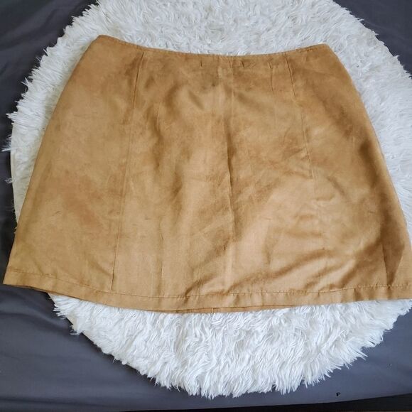 Wild blue suede skirt - Picture 7 of 9